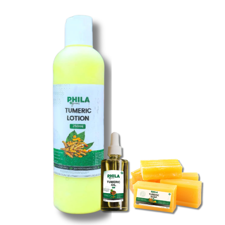 TURMERIC LOTION, TURMERIC OIL & TURMERIC SOAP (X15-BULK)